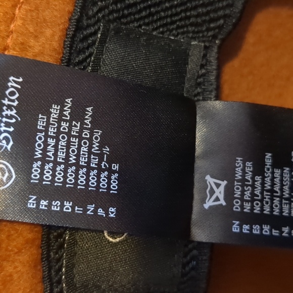 Brixton Tan Burnt Orange Wool Bucket Hat Autumn Fall Size 7.25 7 1/4 - Picture 5 of 5